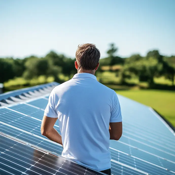Installation von Solarpanelen